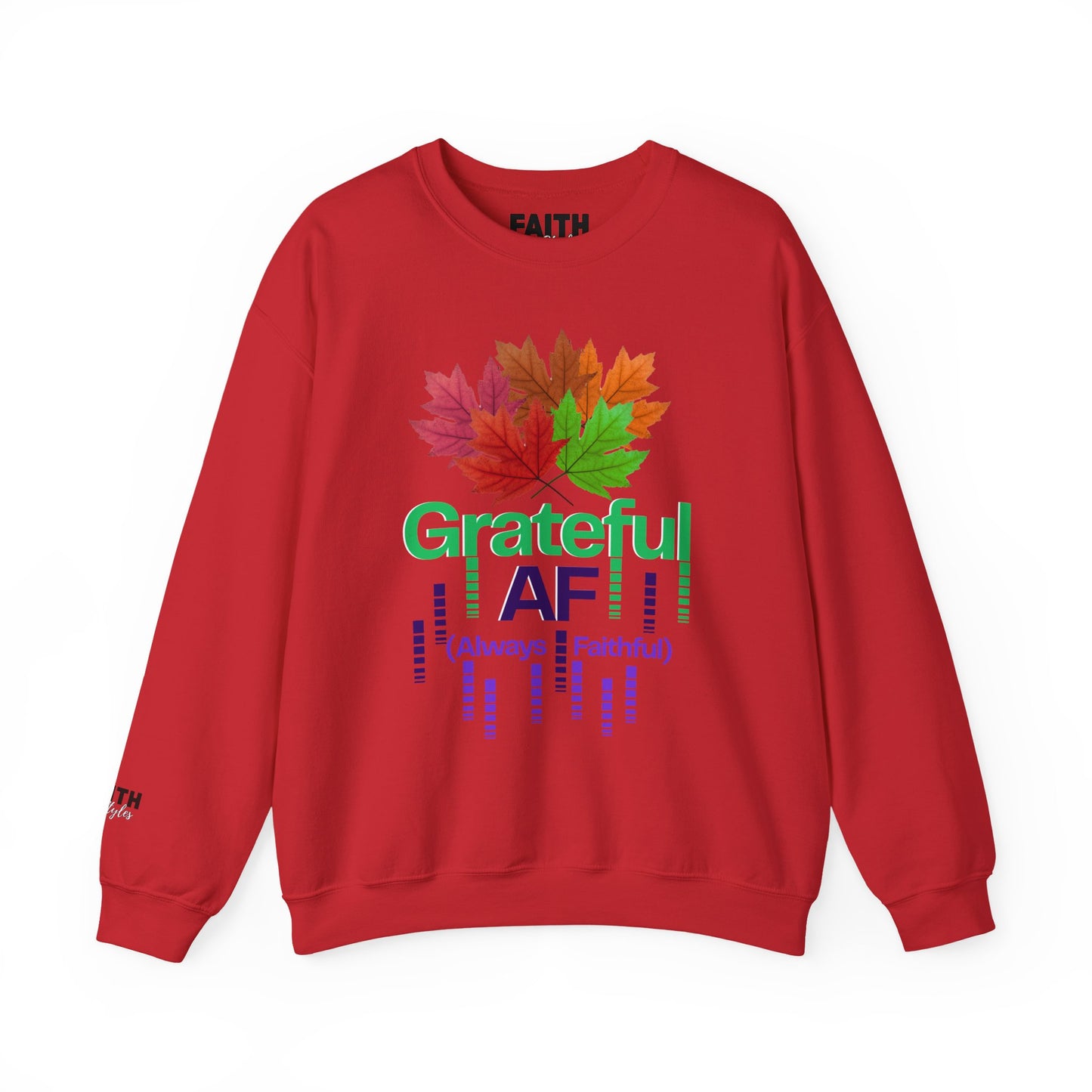 Grateful AF Crewneck Sweatshirt | Cozy Fall Apparel, Thanksgiving Gift, Autumn Vibes, Unisex Sweatshirt, Warm Layer