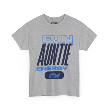 Fun Auntie Energy Activated Tee - Perfect Gift for Cool Aunts, Casual Wear, Gifting, Family Celebrations, Aunt's Day