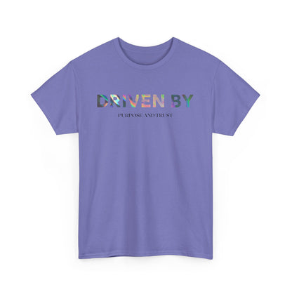 Driven By Inspiration Unisex Heavy Cotton Tee, Motivational Shirt, Casual Wear, Gift Idea for Friends, Positive Vibes, Everyday Style