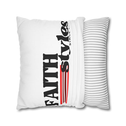 Faith Themed Square Pillowcase, Inspirational Home Decor, Throw Pillow Cover, Modern Accent Cushion, Gift for New Home