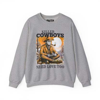 Killer Cowboys Graphic Sweatshirt, Cozy Unisex Pullover, Great for Cowboy Fans