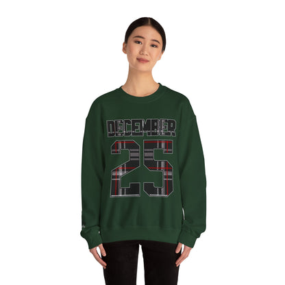 December 25 Plaid Number Crewneck Sweatshirt