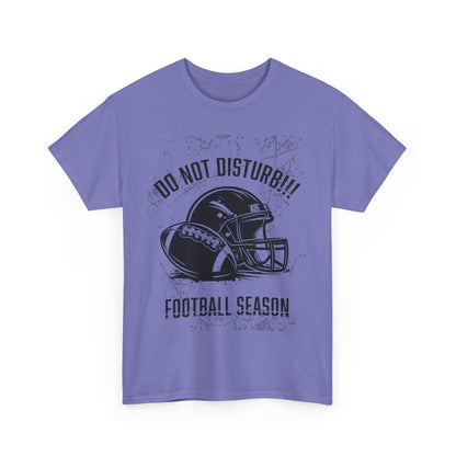 Football Season Do Not Disturb Tee, Male's Cotton Shirt, Sports Fan Gift, Game Day Apparel, Casual Wear, Football Lovers