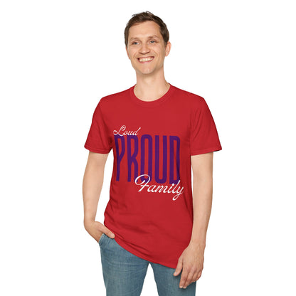Proud Family Unisex T-Shirt, Lightweight Tee, Family Reunion Gift, Holiday Apparel, Personalized T-Shirt, Soft Cotton Top