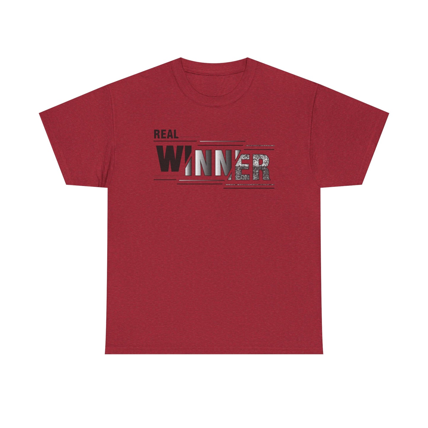 Male Heavy Cotton Tee - "Real Winner" Motivational Shirt, Inspirational Gift, Casual Wear, Sports Tee, Perfect for Competitions, [...]
