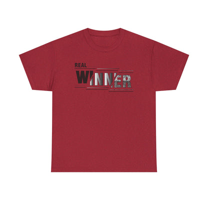 Male Heavy Cotton Tee - "Real Winner" Motivational Shirt, Inspirational Gift, Casual Wear, Sports Tee, Perfect for Competitions, [...]