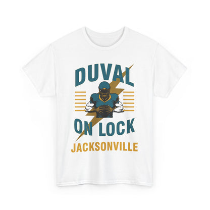 Jacksonville Duval On Lock Tee for Sports Fans | Male Heavy Cotton Tee, [...]