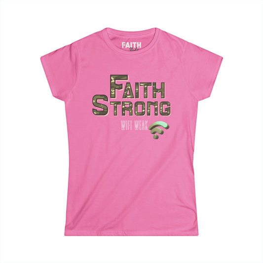 Faith Strong Women's Tee - Inspirational T-Shirt for Believers, Casual Top, Fitness Wear, Gift for Faith, Everyday Style
