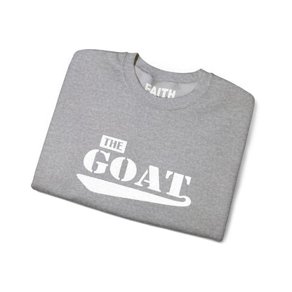 NEW FaithStyles Embroidery The GOAT Crewneck Sweatshirt — Bold Graphic Unisex Pullover