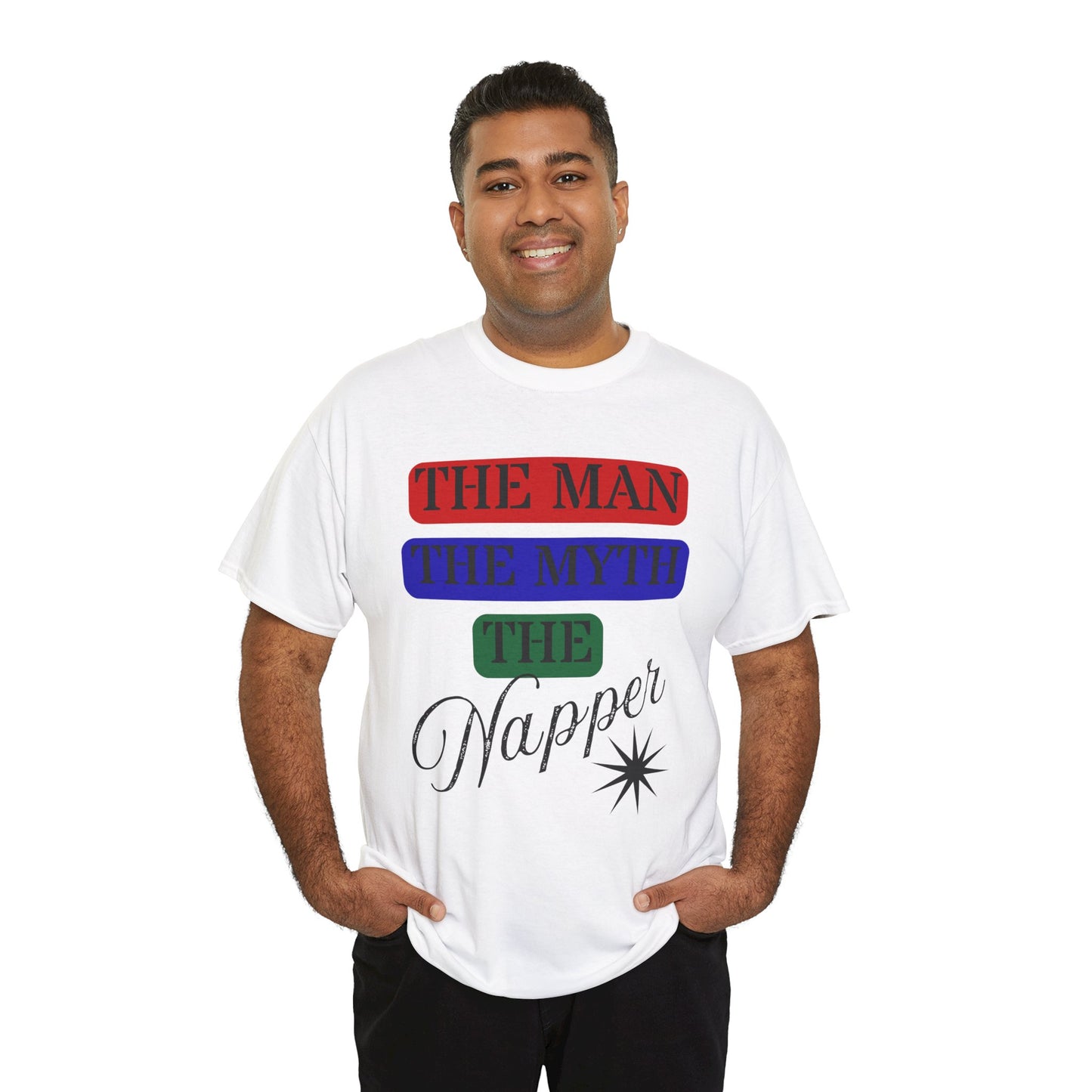 The Man, The Myth, The Napper Tee - Funny Unisex Cotton T-Shirt, Gift for Nap Lovers, Humor Apparel, Relaxation Shirt, Fun Sleepwear