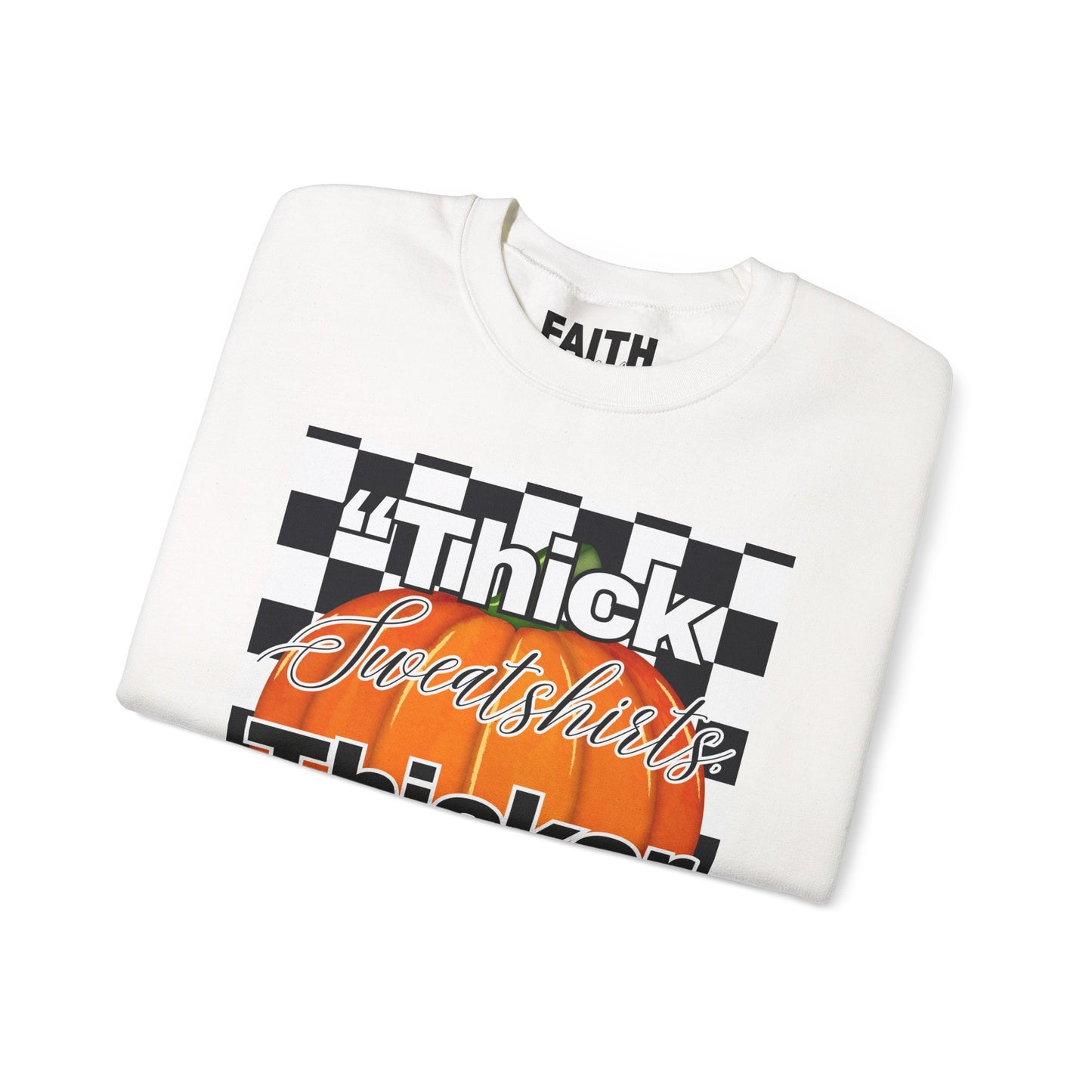 FaithStyles Thick Sweatshirts Pumpkin, Unisex Graphic Sweatshirt, Crewneck Sweatshirt, Sports Apparel, Cozy Casual Wear