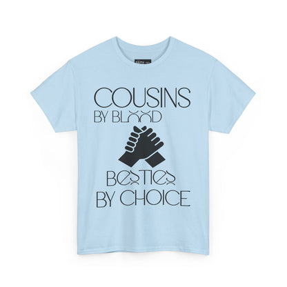 Cousins & Besties Tee, Unisex Heavy Cotton T-Shirt, Family Reunion Apparel, Friendship Gift, Casual Wear, Summer Style