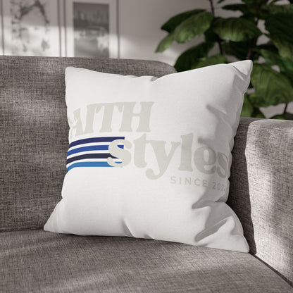 Faith Themed Square Pillowcase, Inspirational Home Decor, Throw Pillow Cover, Modern Accent Cushion, Gift for New Home