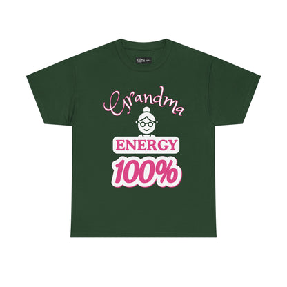 Fun Grandma Energy T-Shirt, Gift for Grandmothers, Casual Tee, Family Reunion Wear, Cute Gift for Mother's Day, Humor Shirt