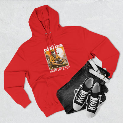 Three-Panel Fleece Hoodie-Front & Back Images