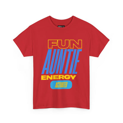 Fun Auntie Energy Activated Tee - Perfect Gift for Cool Aunts, Casual Wear, Gifting, Family Celebrations, Aunt's Day