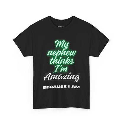 Unisex Heavy Cotton Tee - My Nephew Thinks I'm Amazing, Perfect Gift for Family, Birthday Tee, Funny Quote Shirt, Casual Wear, Gifts [...]