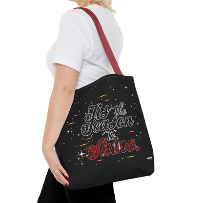 Holiday Tote Bag — 'Tis the Season to Shine Christmas Shopper Tote