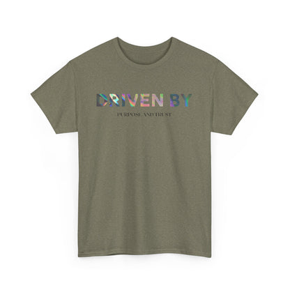 Driven By Inspiration Unisex Heavy Cotton Tee, Motivational Shirt, Casual Wear, Gift Idea for Friends, Positive Vibes, Everyday Style