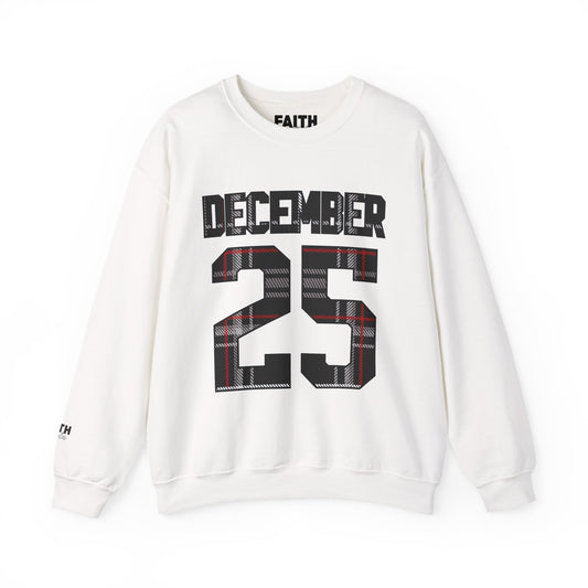 December 25 Plaid Number Sweatshirt