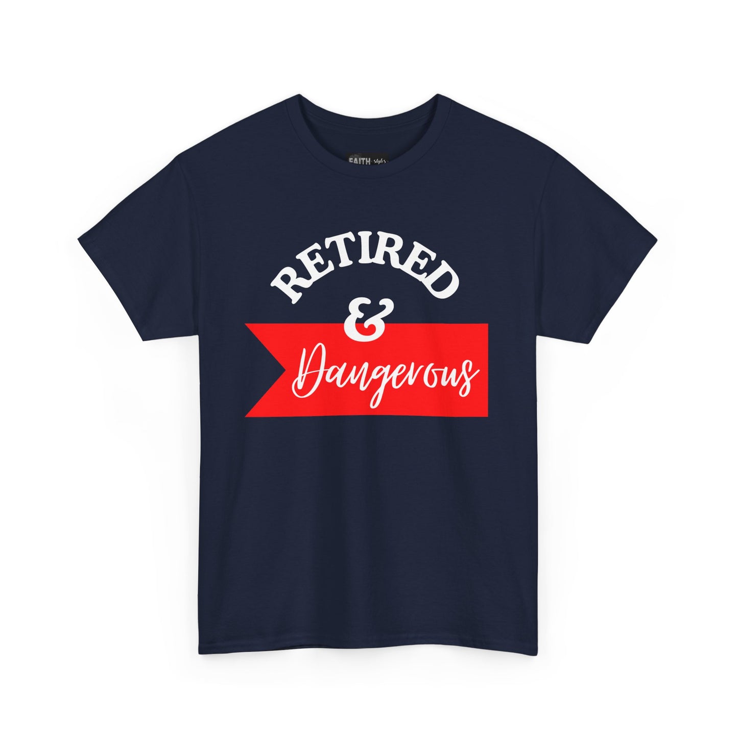 Retired & Dangerous Unisex Heavy Cotton Tee, Funny Retirement Shirt, Gift for Retirees, Casual Wear, Humorous Retirement Tees