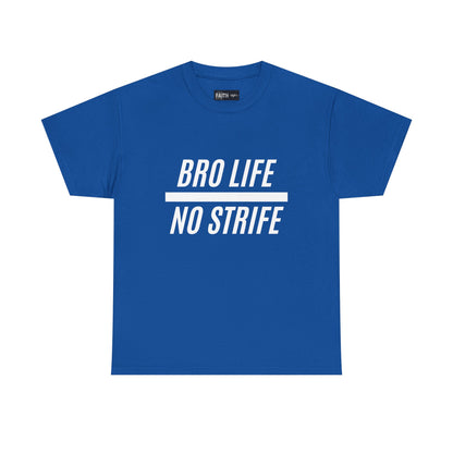 Bro Life Unisex Heavy Cotton Tee, Casual Graphic T-Shirt, Funny Gift for Friends, Everyday Wear, Brotherhood Apparel, Birthday Gift