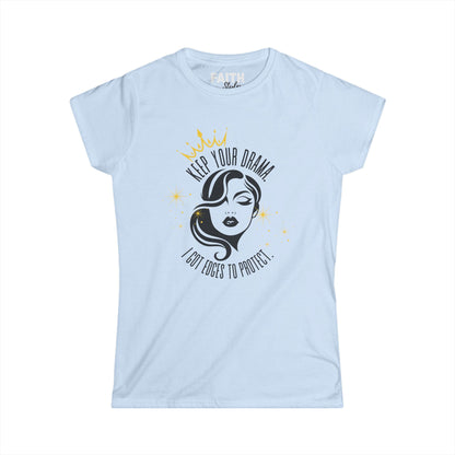 Women’s Graphic Tee - Keep Your Drama, Perfect for Casual Wear, Gifting, Birthdays, or Girls’ Night Out