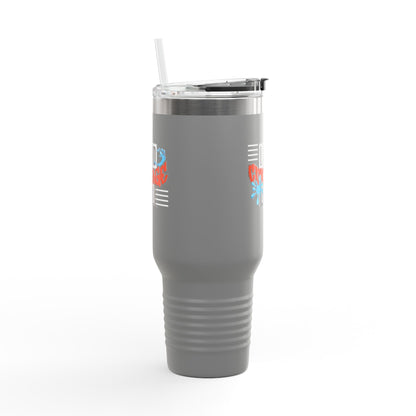 Liquid Courage Insulated Travel Mug | 40oz Travel Cup, Unique Camping Gift, Motivational Coffee Cup, Adventure Drinkware, Outdoor Mug