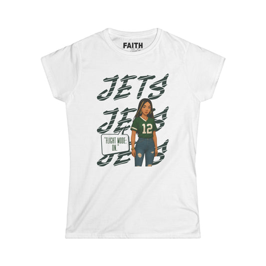 Jets Women's Softstyle Tee - Perfect for Game Day, Sports Fan Gear, Football Celebration, Casual Wear, Gifts for Her