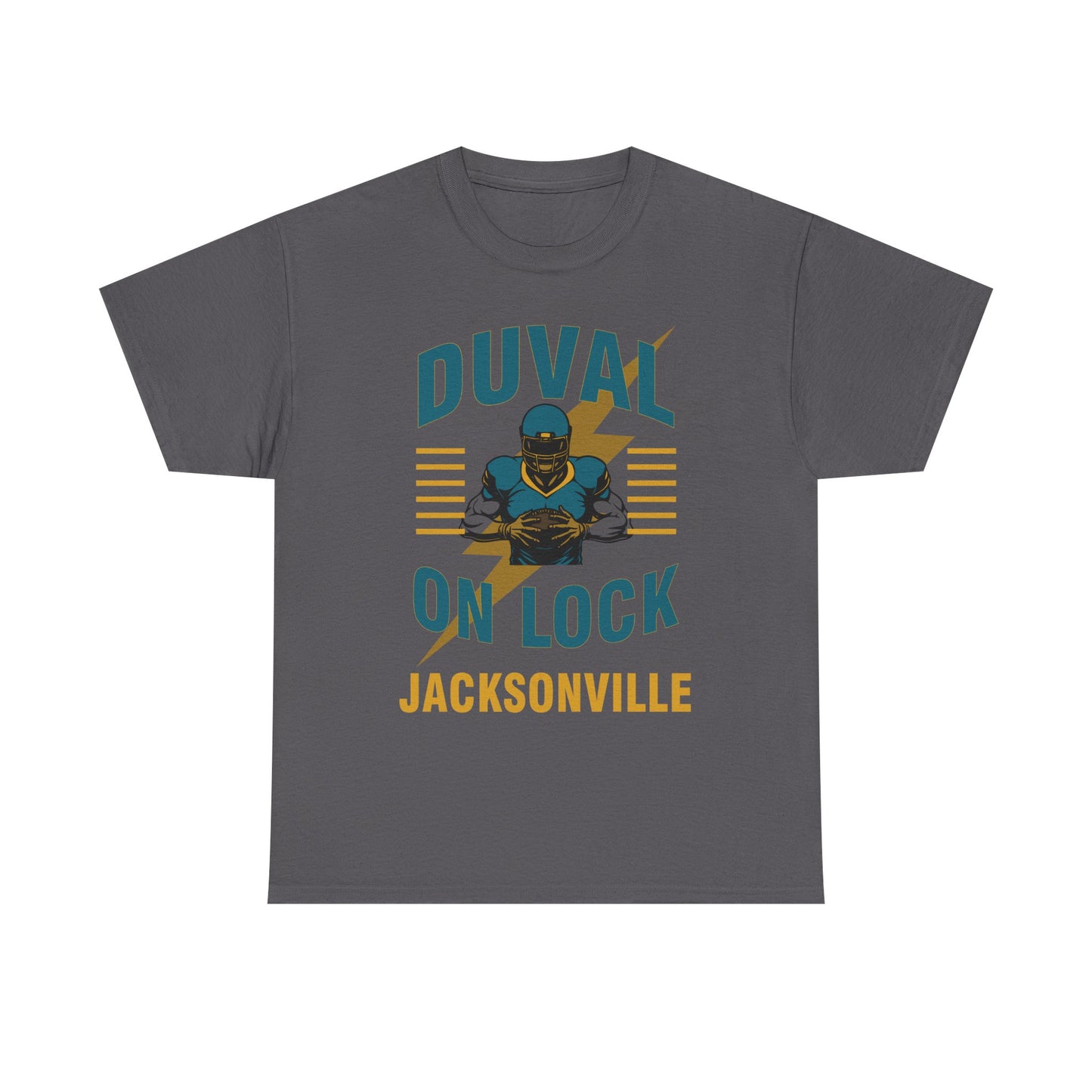 Jacksonville Duval On Lock Tee for Sports Fans | Male Heavy Cotton Tee, [...]