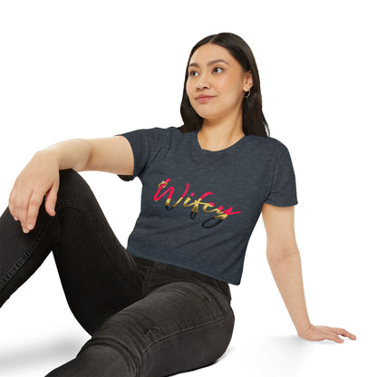 Women's Festival Crop Top, Cute Wifey Top, Summer Crop Shirt, Boho Style Tee, Trendy Women's Apparel, Festival Outfit