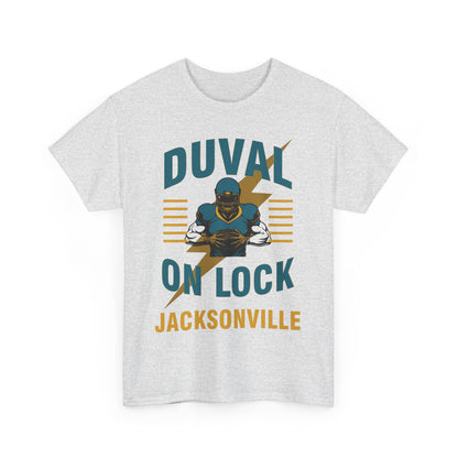 Jacksonville Duval On Lock Tee for Sports Fans | Male Heavy Cotton Tee, [...]