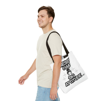 FaithStyles Tote Bag — "Messy Hair Big Attitude" Graphic Tote for Stylish Women
