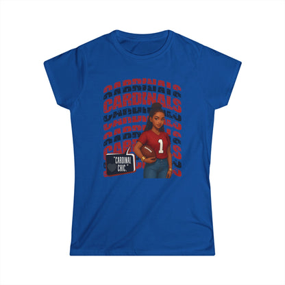 Cardinals Women's Softstyle Tee - Cheerful Sportswear, Gift for Fans, Casual Outfit for Game Days, Birthday, Football Game, Team Spirit