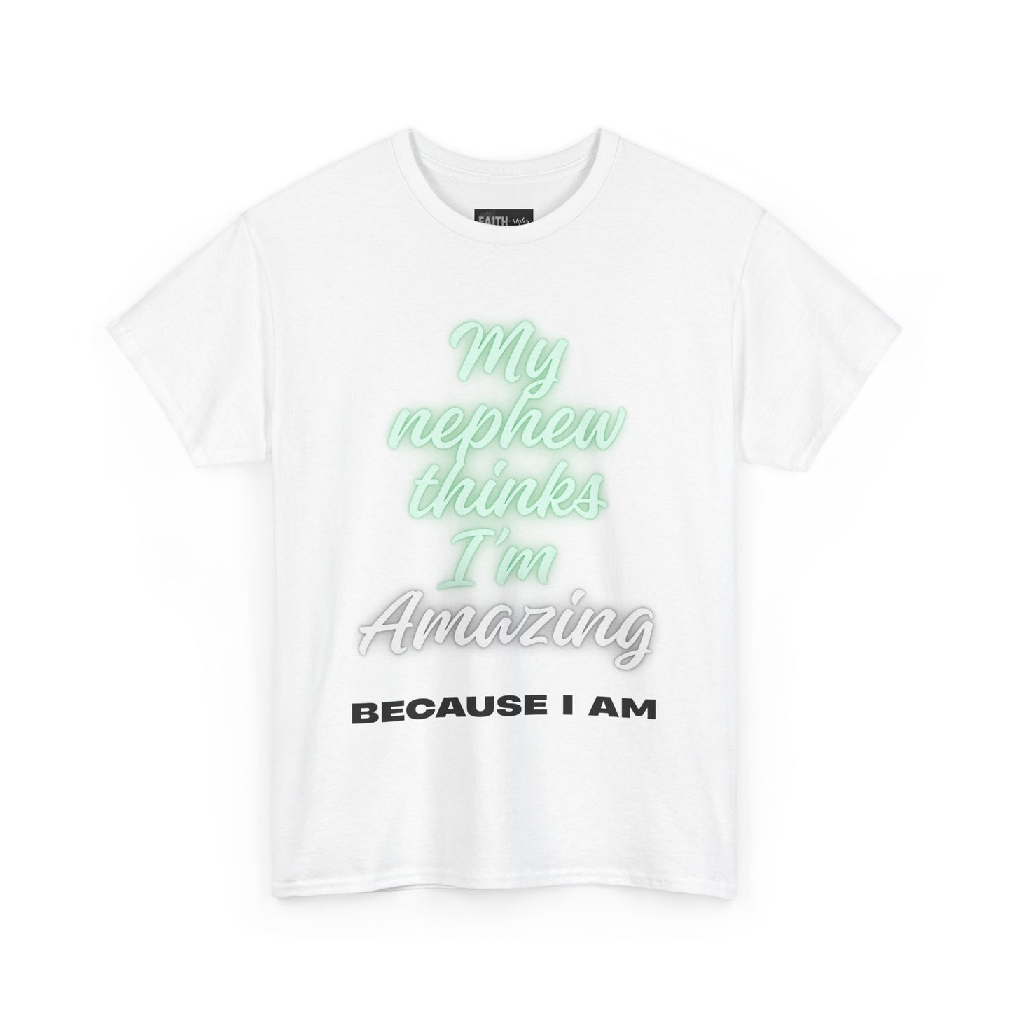 Unisex Heavy Cotton Tee - My Nephew Thinks I'm Amazing, Perfect Gift for Family, Birthday Tee, Funny Quote Shirt, Casual Wear, Gifts [...]