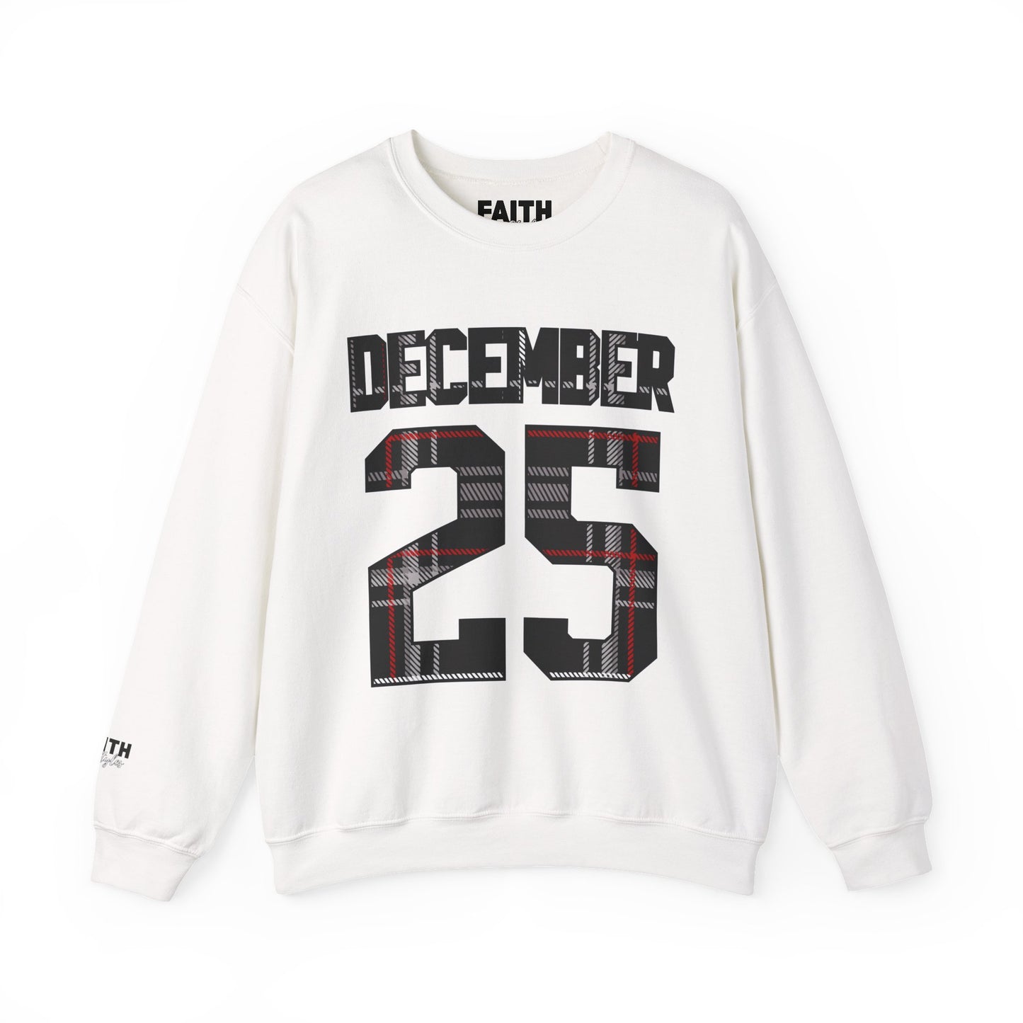 December 25 Plaid Number Crewneck Sweatshirt
