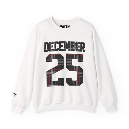 December 25 Plaid Number Crewneck Sweatshirt