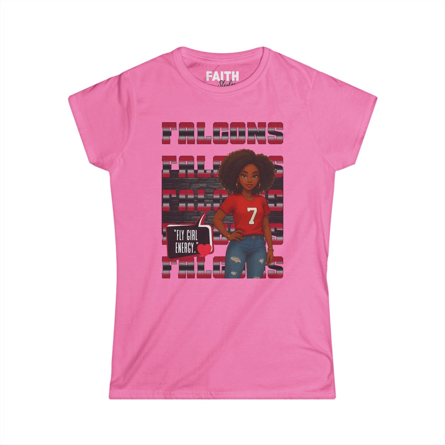 Falcons Fan Women's Softstyle Tee, Casual Sportswear, Perfect for Game Day, Gifts for Her, Unique Pride Shirt
