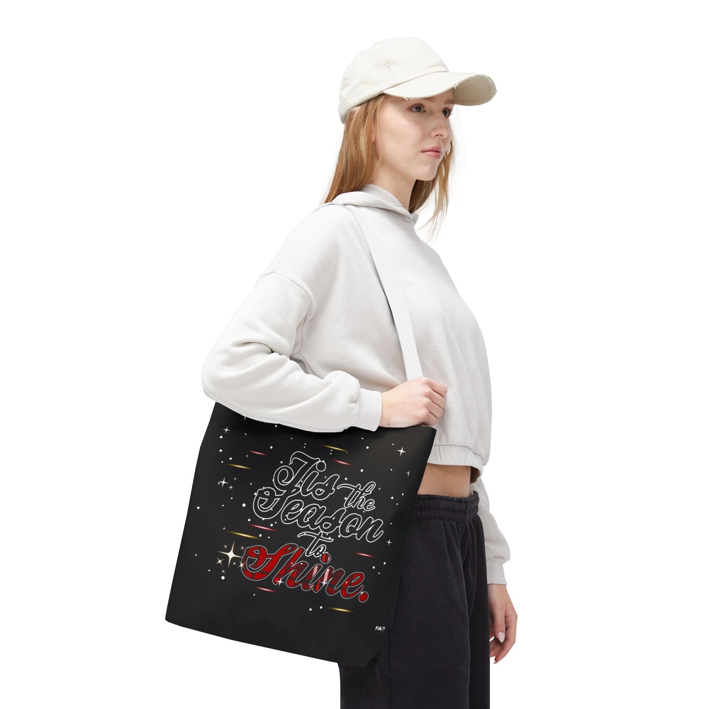 Holiday Tote Bag — 'Tis the Season to Shine Christmas Shopper Tote