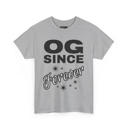 Grandpa Heavy Cotton Tee - OG Since Forever, Casual Tee, Trendy Graphic Shirt, Gift for Friends, Streetwear Fashion