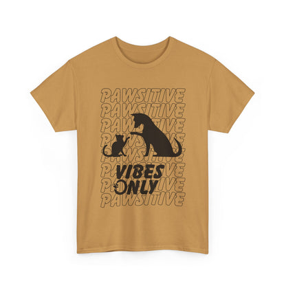"Pawsitive Vibes Only" Unisex Heavy Cotton T-shirt