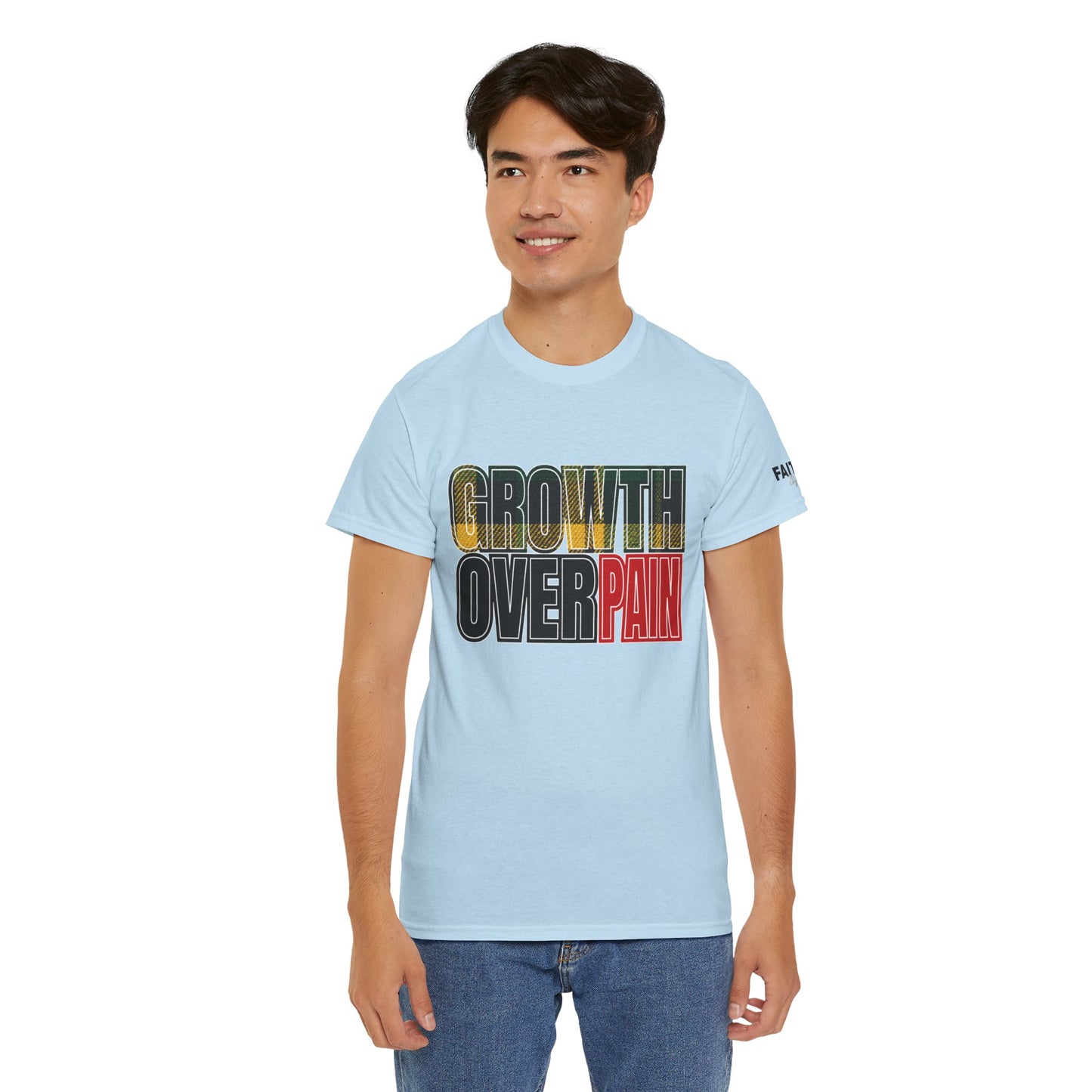 FaithStyles Growth Over Pain T‑Shirt — Motivational Graphic Tee