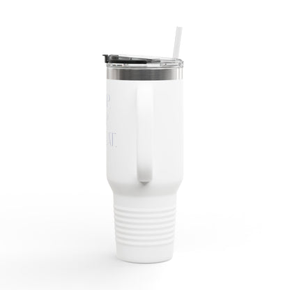 FaithStyles “Trap. Nap. Repeat.” Insulated Travel Tumbler – Stainless Steel Mug with Straw