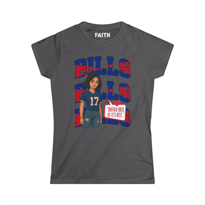 Bills Inspired Women's Fan Tee | Softstyle Shirt for Game Day, Sports Apparel, Gift for Her, Team Spirit Wear