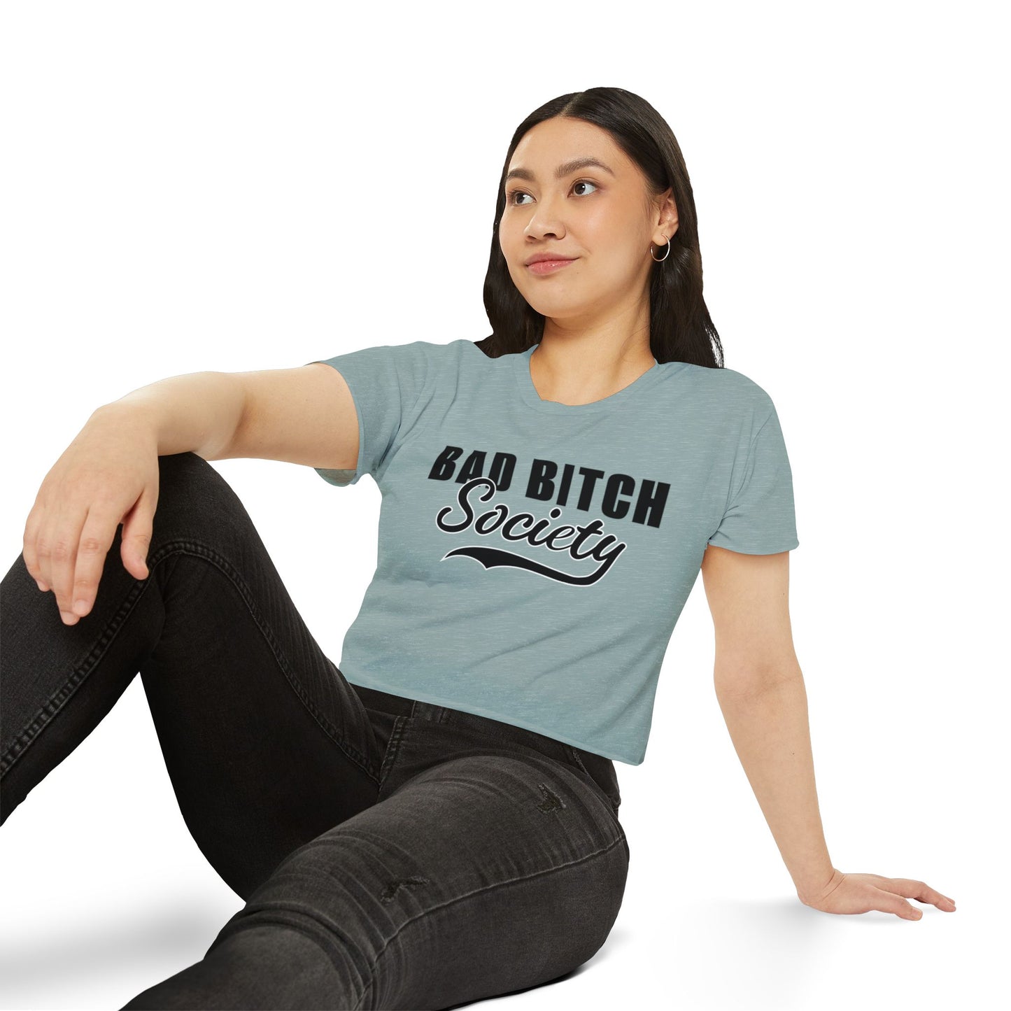 FaithStyles Bad Bitch Society Crop Top — Women's Festival Graphic Tee