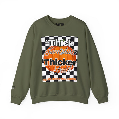 FaithStyles Thick Sweatshirts Pumpkin, Unisex Graphic Sweatshirt, Crewneck Sweatshirt, Sports Apparel, Cozy Casual Wear