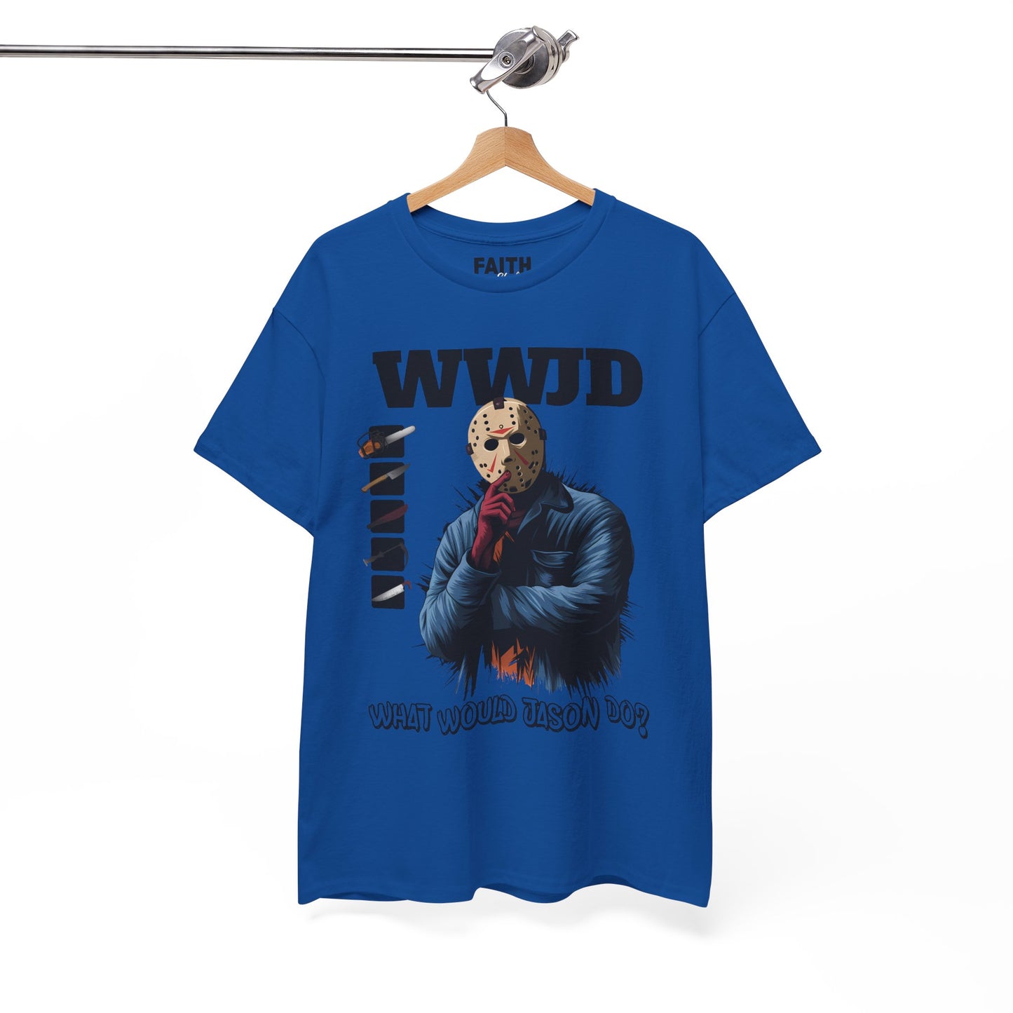 WWJD Unisex Heavy Cotton Tee, Graphic T-Shirt, Casual Wear, Gift for Him, Trendy Apparel, Statement Tee