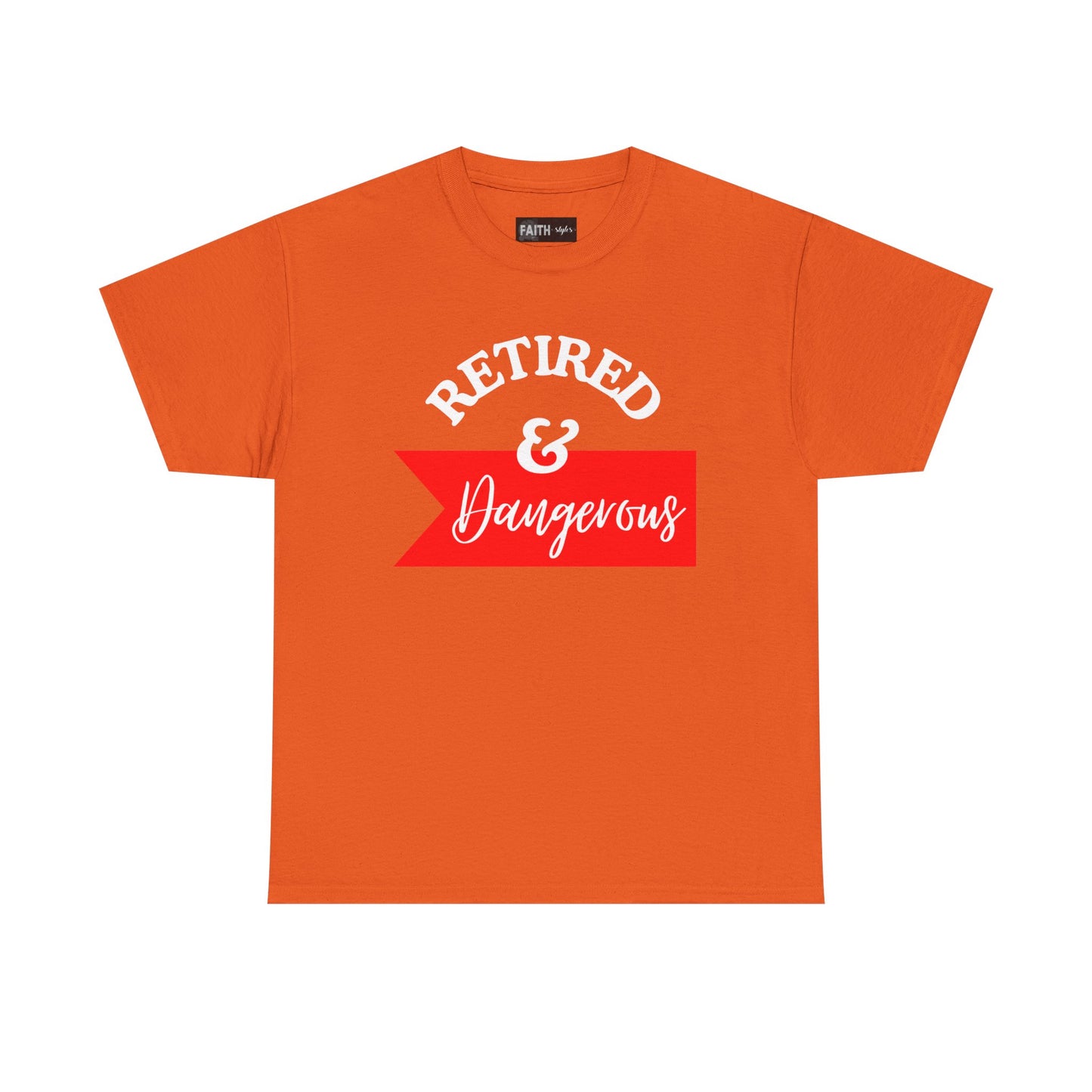 Retired & Dangerous Unisex Heavy Cotton Tee, Funny Retirement Shirt, Gift for Retirees, Casual Wear, Humorous Retirement Tees