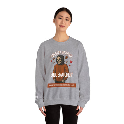 Soul Snatcher Crewneck Sweatshirt - Cozy Unisex Fall Apparel, Halloween Gift, Casual Streetwear, Autumn Fashion