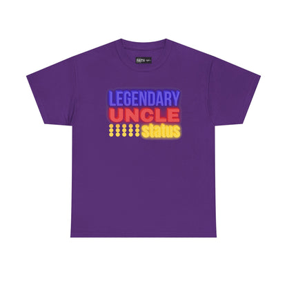 Legendary Uncle Heavy Cotton Tee, Gift for Uncle, Family Reunion Shirt, Fun Uncle T-Shirt, Birthday Gift for Him, Casual Wear
